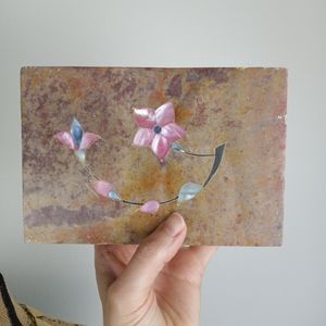 Vintage Stone/Rock Jewelry Box!